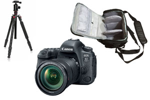 Canon EOS 6D Mark II 24-105 STM + Camera Bag + Tripod Kit