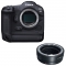 Canon EOS R3 Mirrorless Camera Body with EF-EOS R mount adapter - view 1